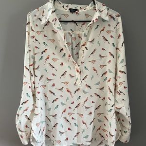 Beautiful bird blouse.